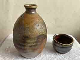 備前焼 徳利お猪口セット 備前焼 ヒダスキ 徳利＆おちょこセット - これいい和市場
